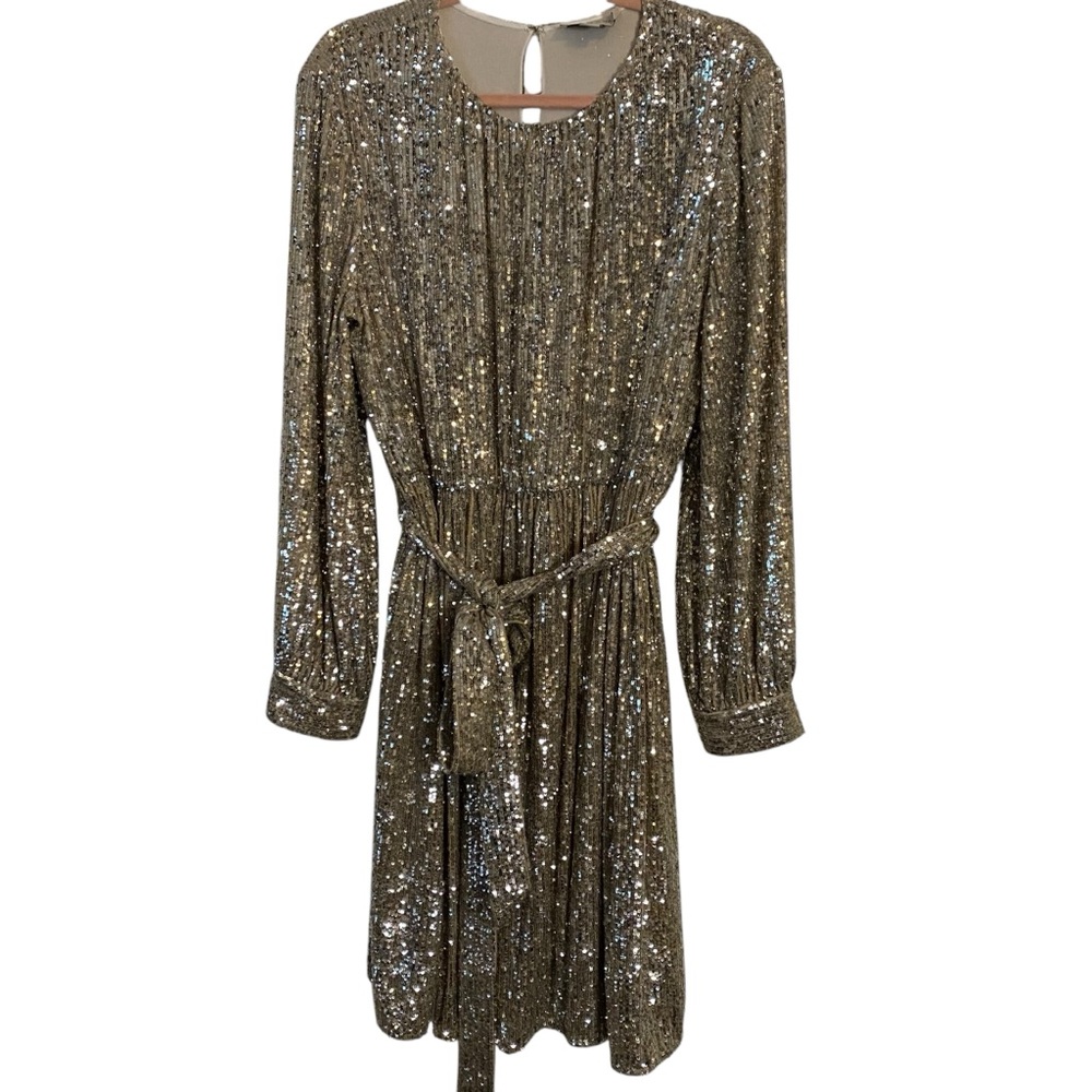 Sachin + Babi Sequin Chloe Long Sleeve Dress - Picture 3 of 6